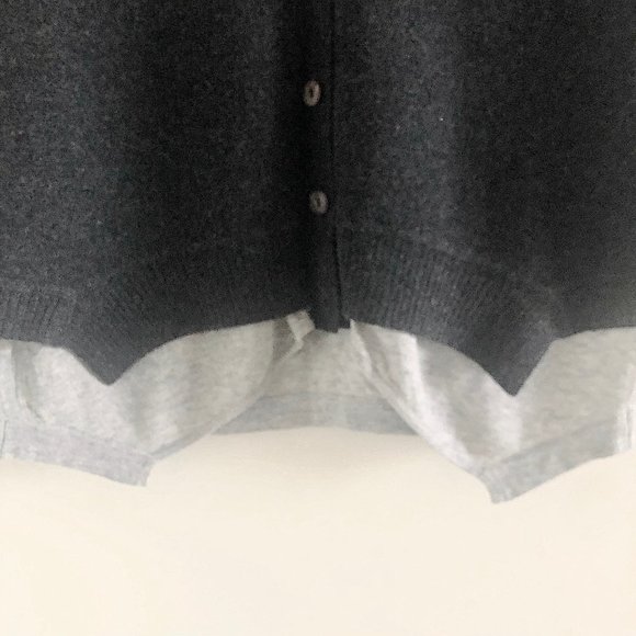 Kokun 100% Cashmere Cardigan Sweater in Charcoal Gray Sz S - Picture 6 of 8